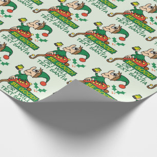 Papier Cadeau Soyez bon dit le motif d'Elf de Noël