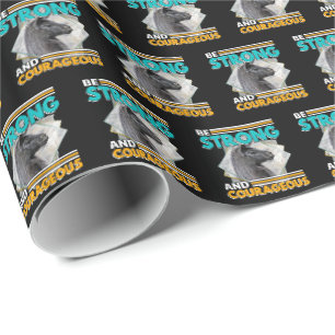 Papier Cadeau Soyez forts et courageux - Llama