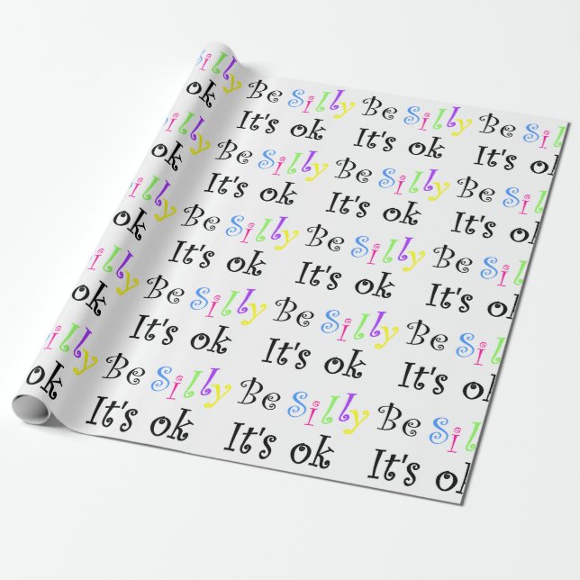 Papier Cadeau Soyez idiot, c'est bon ! - papier d'emballage (Déroulé)