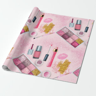Papier Cadeau Spa Party Glam Girl Birthday Salon Wrapper Papier