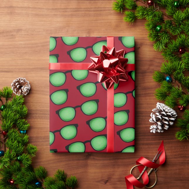 Papier Cadeau Spécifications du geek : Lunettes avec code binair (Cadeau de vacances)