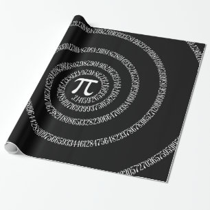 Papier Cadeau Spirale pour Pi en style noir