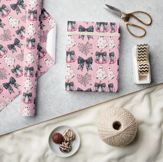 Papier Cadeau Spooky Cute Happy Halloween  (Artisanat)