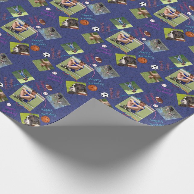 Papier Cadeau Sport Photo à thème Anniversaire Cadeau HAMbWG (Coin)