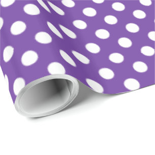 Papier Cadeau Spots Coeur pourpre Motif
