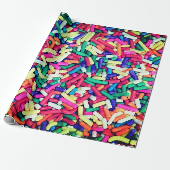 Papier Cadeau Sprinces multicolores (Déroulé)