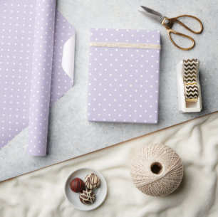 Papier Cadeau Spring Polka Dots Classic Lavande Poussiéreuse