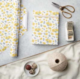 Papier Cadeau Spring Radiance: Yellow Poppy Flower 