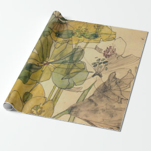 Papier Cadeau Spurge avec les fleurs de Yham Charles Rennie Mack