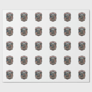 Papier Cadeau Squelette Cowboy Patriotique Squelette Patriote So