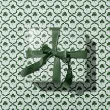 St. Patrick's Day Classic Green Shamrock Lattice 