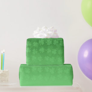 Papier Cadeau St. Patrick's Day green shamrock ombre motif