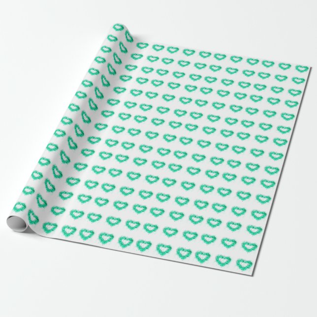 Papier Cadeau St. Patrick's day | peinture en spray cœur scintil (Déroulé)