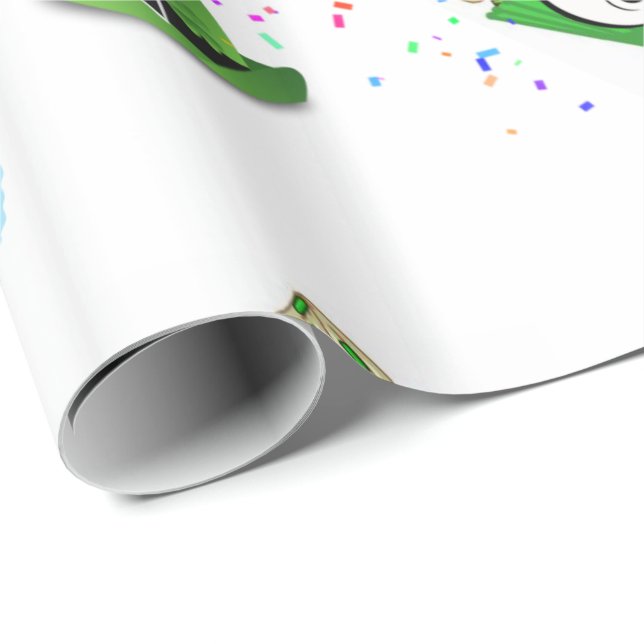 Papier Cadeau St. Patrick's Day Wrapping Papier Cupcake Rainbow (Coin rond)