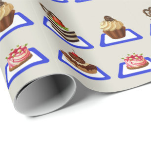 Papier Cadeau Stand de gâteau délicieux