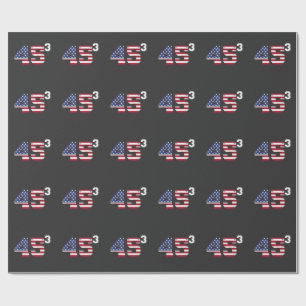 Papier Cadeau Stand With 45 Pro Trump USA Flag 4 juillet