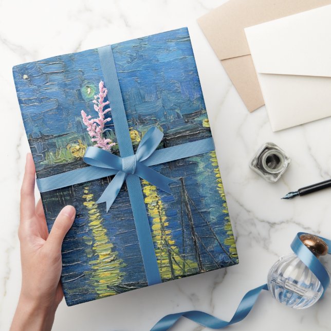 Papier Cadeau Starry nuit van gogh célèbre peinture (Cadeaux)