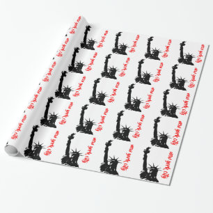 Papier Cadeau Statue de la Liberté New Yok City Pop Art