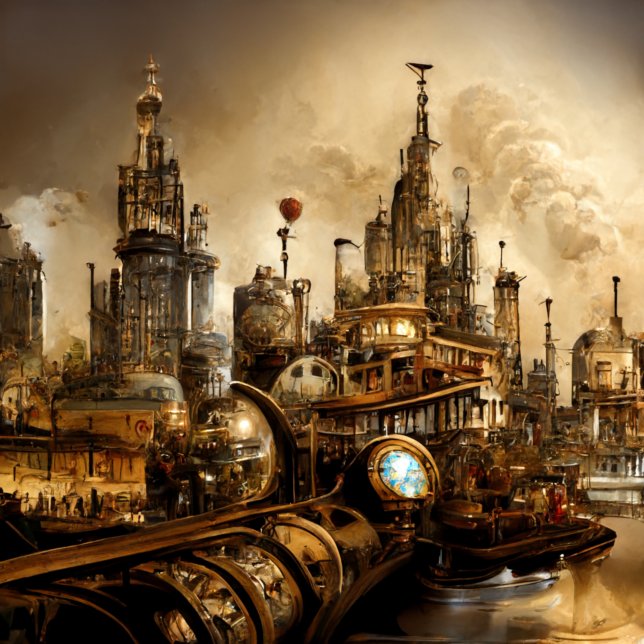 Papier Cadeau Steampunk City (Créateur téléchargé)