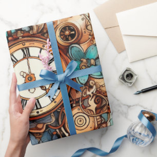 Papier Cadeau Steampunk victorien