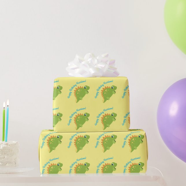 Papier Cadeau Stegosaurus Dinosaur fête d'anniversaire (Cadeaux de fête)