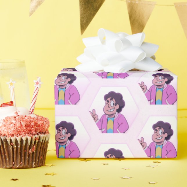 Papier Cadeau Steven Universe | Portrait diamant rose (Fête d'anniversaire)