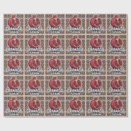 Papier Cadeau Sticker Grenade Espagne grenade