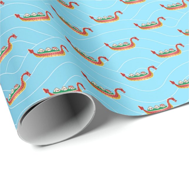Papier Cadeau Sticky Rice Dumpling sur Dragon Boat Festival (Coin rond)