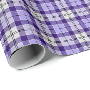 Papier Cadeau Strathclyde Scotland District Tartan Purple Plaid