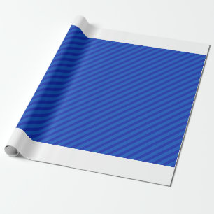 Papier Cadeau Stripes bleues diagonales