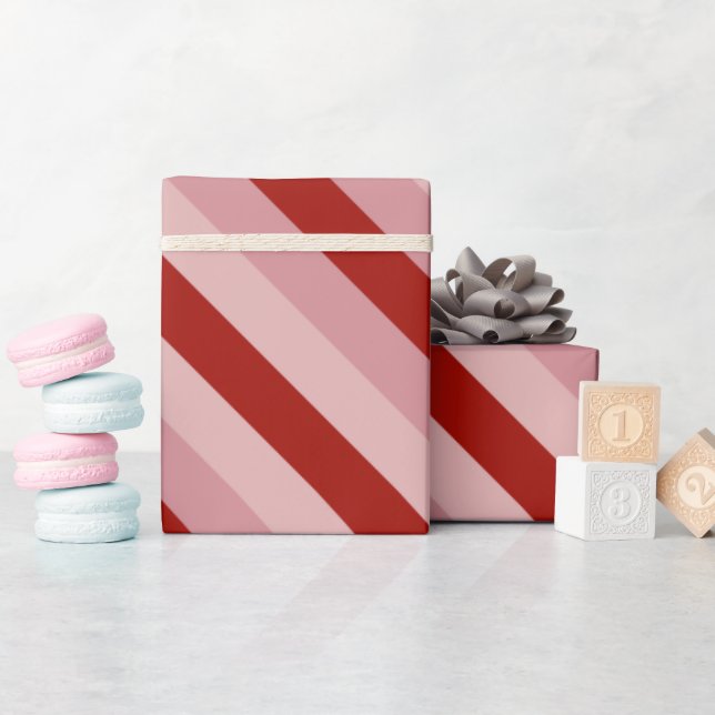 Papier Cadeau Stripes Valentine personnalisables (Baby Shower)