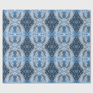 Papier Cadeau Style art autochtone emballer papier points bleus