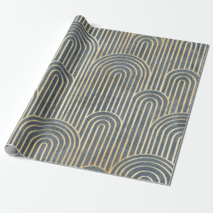 Papier Cadeau Style Art déco design luxe géométrique sans faille