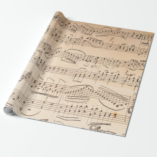 Papier Cadeau Style de feuille de musique antique 1