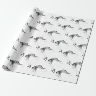 Papier Cadeau Style de lévrier italien