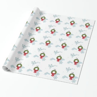 Papier Cadeau Style de vacances de Noël d'amour de Bichon