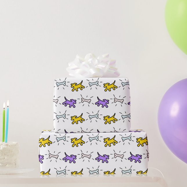 Papier Cadeau Style Graffiti pour os de chien Choisir l'habillag (Cadeaux de fête)