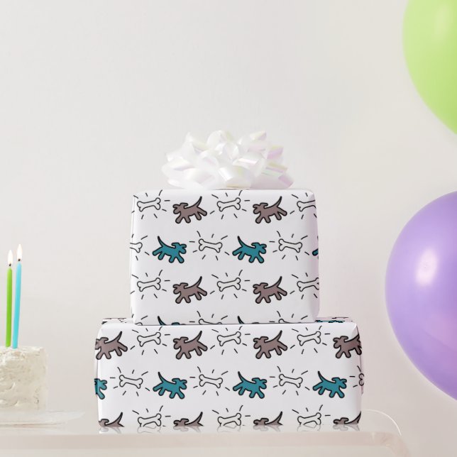 Papier Cadeau Style Graffiti pour os de chien Choisir l'habillag (Cadeaux de fête)