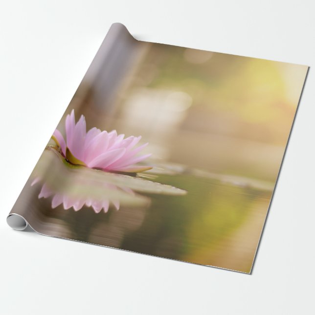 Papier Cadeau Style Lotus Flower Paysage, Zen (Déroulé)