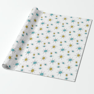Papier Cadeau Style moderne de la moitié du siècle, Starburst