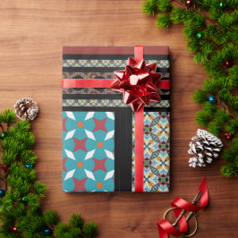 Papier Cadeau Style Patchwork mexicain 3