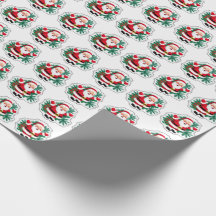 Style vintage Santa Claus et Holly "Joy"