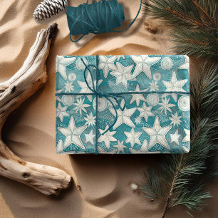 Papier Cadeau Stylisé Starfish & Sand Dollars Motif#25 ID1009
