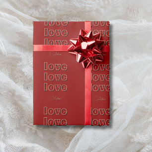 Papier Cadeau Stylish Terracotta Propre 3 x Amour Velvet Rouge