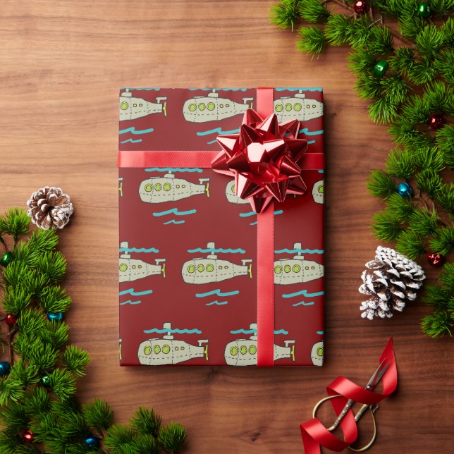Papier Cadeau Submarine (Cadeau de vacances)