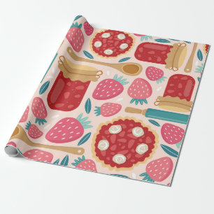 Papier Cadeau Sucré aux fraises