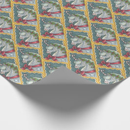 PAPIER CADEAU SUCRE DE CANNE CHRISTMAS UNICORN, LIVRE DE LAVAGE