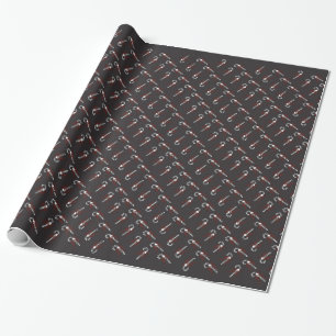 Papier Cadeau Sucre de canne de crâne