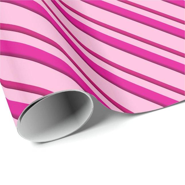 Papier Cadeau Sucre de canne en rose menthe rose (Coin rond)