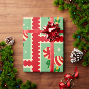Papier Cadeau Sucre de canne Noël